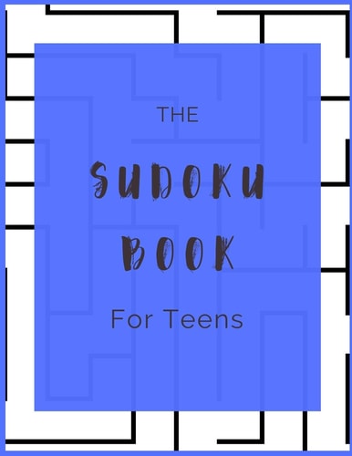The Sudoku Book for Teens Strategy Games - 50 Puzzles - Paperback - Made In USA - Size 8.5x11