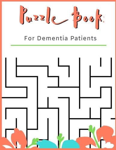 Puzzle Book for Dementia Patients For Adults With Dementia - 50 Puzzles - Paperback - Made In USA - Size 8.5x11