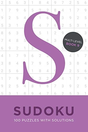 Sudoku 100 Puzzles with Solutions. Multi Level Book 9 Problem Solving Mathematical Travel Size Brain Teaser Book - Ideal Gift