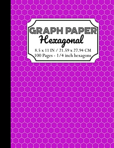 Hexagonal Graph Paper Notebook Organic Chemistry & Biochemistry Note Book, 1/4 Inch Hexagons (Science Notebooks Series)