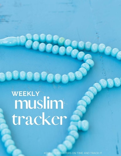 Weekly Muslim Tracker Color Content Tracker Keep Your Prayers on Time and Track It Keep a Record of Your Helth Habits Weekly Muslim Tracker for Kids