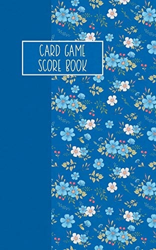 Card Game Score Book For Tracking Your Favorite Games - Blue Floral