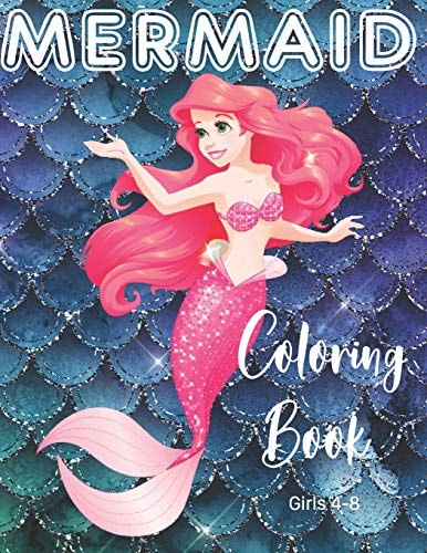 Mermaid Coloring Book Girls 4-8 Cute Nautical Themed Color, Dot to Dot, and Word Search Puzzles Provide Hours of Fun For Creative Young Kids