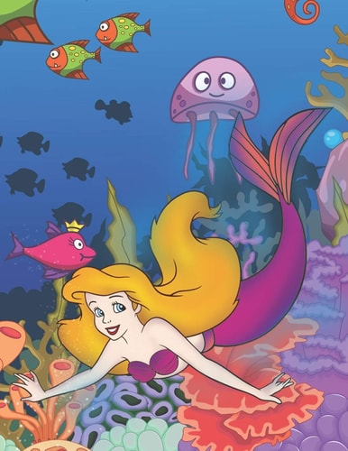 Mermaid Activity Book Favor Cute Nautical Themed Color, Dot to Dot, and Word Search Puzzles Provide Hours of Fun For Creative Young Kids