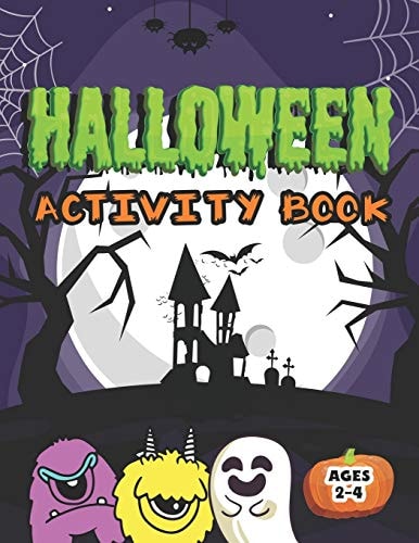 Halloween Activity Book Cute Monsters Coloring Book Mazes Tracing Shapes Handwriting Practice Learning Workbook for Kids Ages 2-4