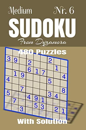 Medium Sudoku Nr. 6 480 Puzzles with Solution