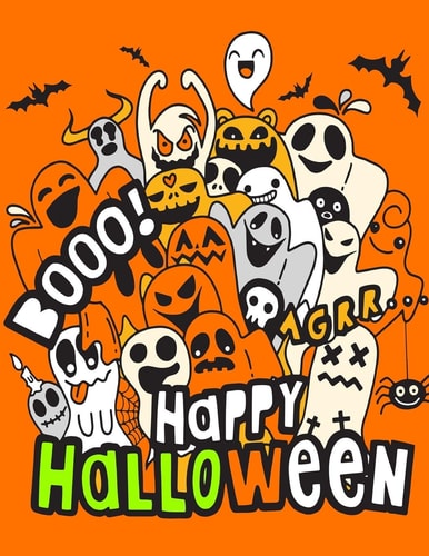 Happy Halloween Coloring Book