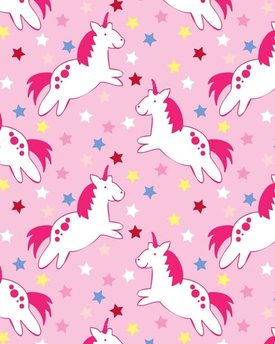 Unicorns and Stars Story Paper Fun Unicorns Dotted Midline and Picture Space - Grades K-2 School Exercise Book
