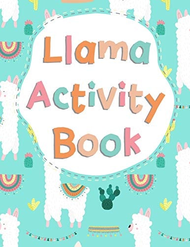 Llama Activity Book Coloring, Word Search, Letter Tracing, and Other Games