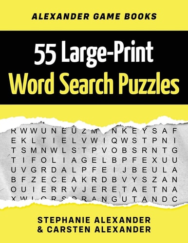 55 Large-Print Word Search Puzzles Fun Brain Games for Adults and Kids