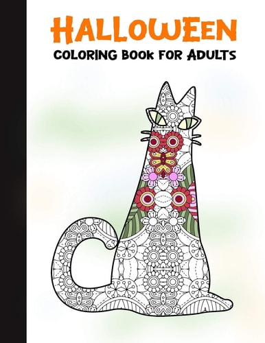 Halloween Coloring Book for Adults 50 Halloween Illustrations Printed On One Side, Safe For Markers - Fun Craft Activity Gift - Stress Relieving Designs