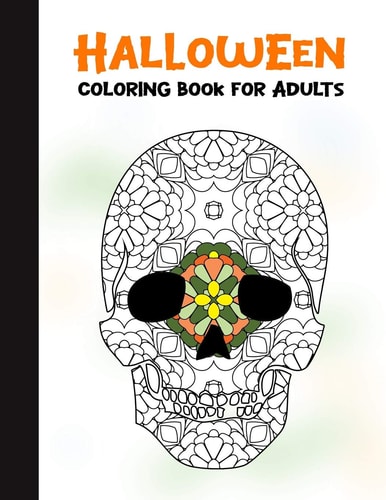 Halloween Coloring Book for Adults 50 Halloween Illustrations Printed On One Side, Safe For Markers - Fun Craft Activity Gift - Stress Relieving Designs