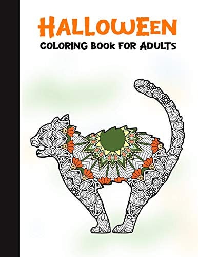 Halloween Coloring Book for Adults 50 Halloween Illustrations Printed On One Side, Safe For Markers - Fun Craft Activity Gift - Stress Relieving Designs