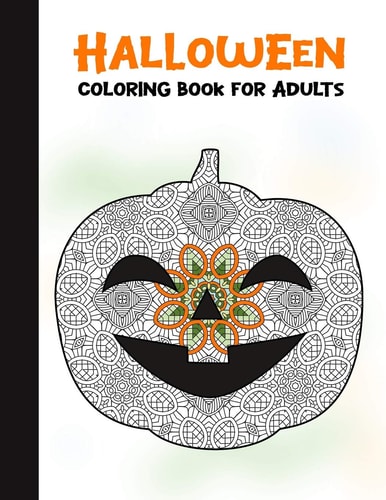 Halloween Coloring Book for Adults 50 Halloween Illustrations Printed On One Side, Safe For Markers - Fun Craft Activity Gift - Stress Relieving Designs