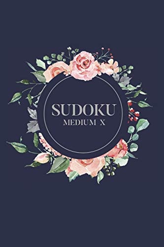 Sudoku Medium X 100 Medium Level Sudoku Puzzles, 6x9 Travel Size, Great Gift for the Holidays, Get Well Soon Gift, Puzzle Book