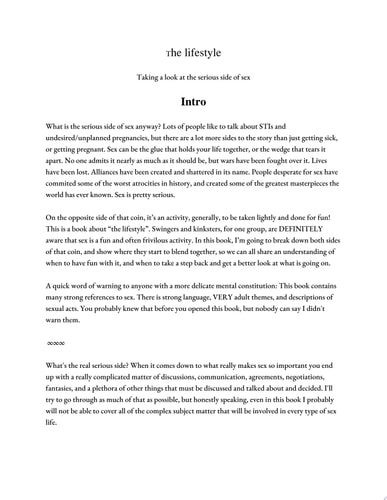 The Lifestyle Taking a Look at Alternative Relationships and the Serious Side of Sex