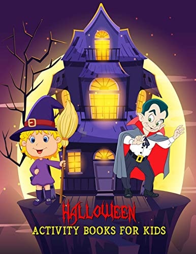 Halloween Activity Books For Kids Coloring Book For Kids, Word Search Puzzle, Dot To Dot, Maze, Creative Writing, Find The Different Images