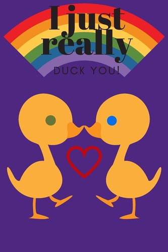 I Really Duck You! Rainbow Theme - Sweetest Day, Valentine's Day Or Just Because Gift