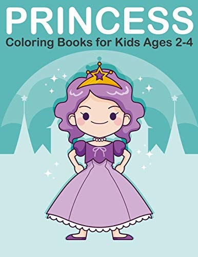Princess Coloring Books for Kids Ages 2-4