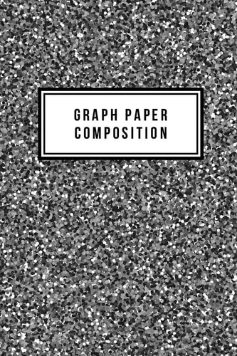 Graph Paper Composition Graph Paper 6" X 9" Glitter Quad Ruled 4x4, Grid Paper for School Student, Office, Kids Notebooks