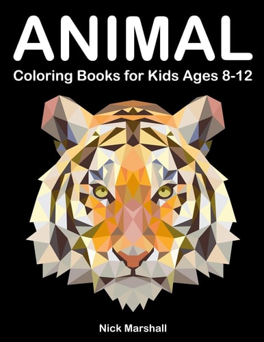 Animal Coloring Books for Kids Ages 8-12 Animetrics Coloring Books with Dolphin, Fox, Shark and Deer
