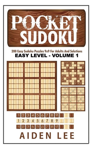 Pocket Sudoku 200 Easy Sudoku Puzzles 9x9 And Solutions for Adults