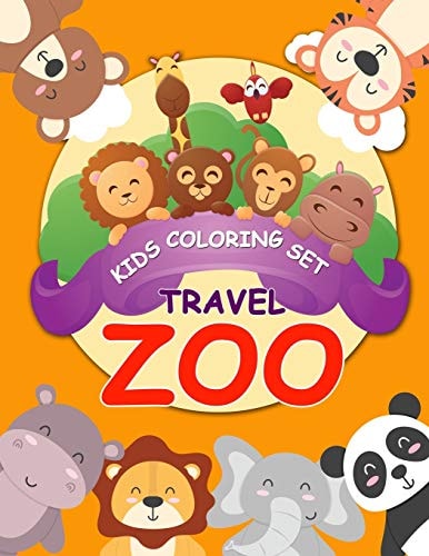 Kids Coloring Set Travel Zoo Coloring Travel Kit Zoo Animals Book For Kids Ages 2 - 5