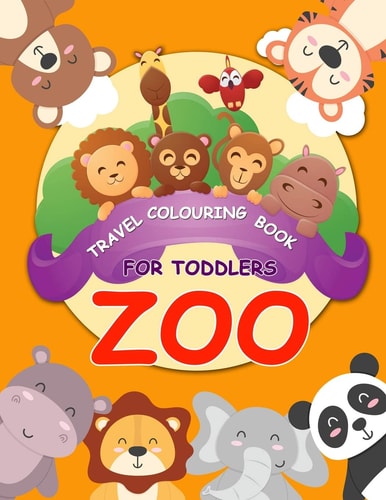 Travel Colouring Book for Toddlers Zoo Colouring Travel Kit Zoo Animal Colouring Book for Kids Ages 2- 5