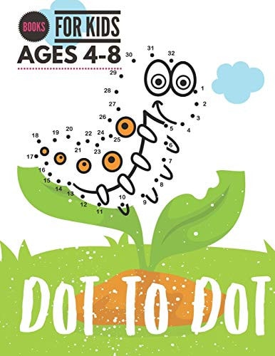 Dot to Dot Books For Kids Ages 4-8, Connect the Dots Puzzles Count and Color for Fun and Learning, Preschool and Kindergarten.