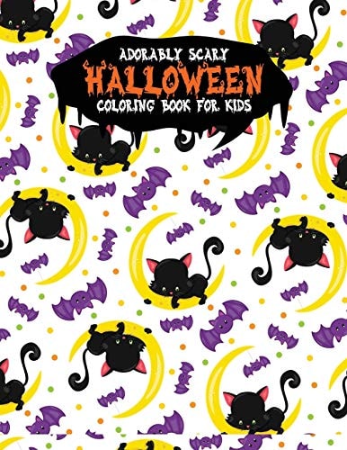 Adorably Scary Halloween Coloring Book For Kids A Large Coloring Book with Cute Halloween Characters