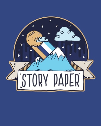 Story Book Paper Mountains and Clouds 8" X 10" 100 Pages