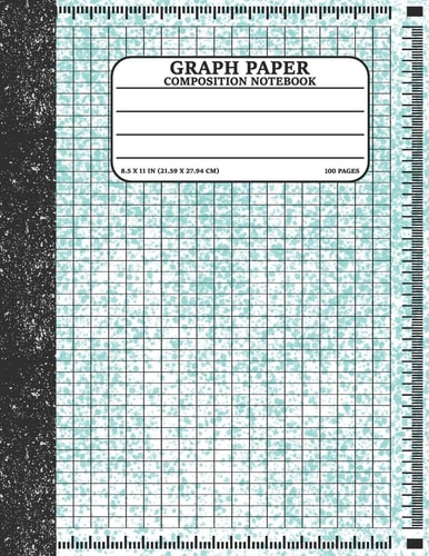 Graph Paper Composition Notebook Math and Science Lover Graph Paper Cover Watercolor (Quad Ruled 4 Squares Per Inch, 100 Pages) Birthday Gifts For Math Lover Teacher, Student Notebook