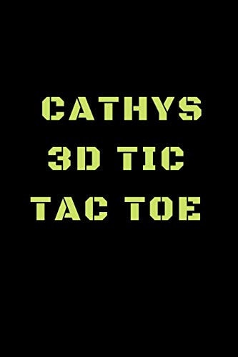 Cathys 3D Tic Tac Toe 40 Game Pages with Compact Size (6" X 9") 3D Tic Tac Toe, Fun Game, Daily Mind Expaniding, Great For Travel, Family Fun