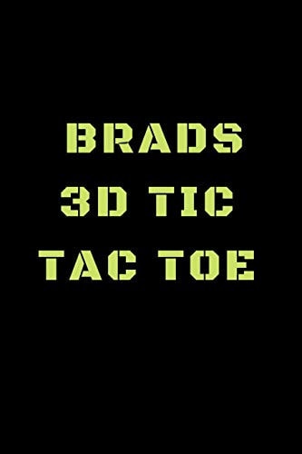 Brads 3D Tic Tac Toe 40 Game Pages with Compact Size (6" X 9") 3D Tic Tac Toe, Fun Game, Daily Mind Expaniding, Great For Travel, Family Fun