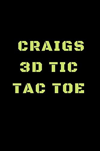 Jills 3D Tic Tac Toe 40 Game Pages with Compact Size (6" X 9") 3D Tic Tac Toe, Fun Game, Daily Mind Expaniding, Great For Travel, Family Fun