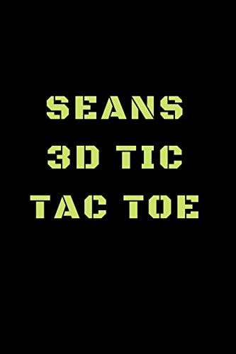 Seans 3D Tic Tac Toe 40 Game Pages with Compact Size (6" X 9") 3D Tic Tac Toe, Fun Game, Daily Mind Expaniding, Great For Travel, Family Fun