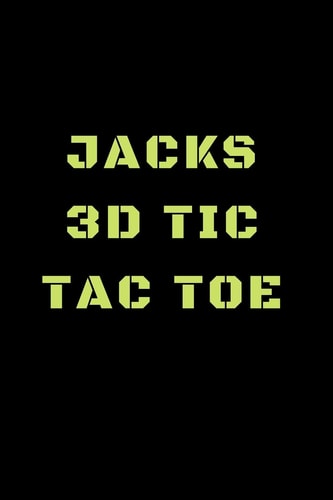 Jacks 3D Tic Tac Toe 40 Game Pages with Compact Size (6" X 9") 3D Tic Tac Toe, Fun Game, Daily Mind Expaniding, Great For Travel, Family Fun