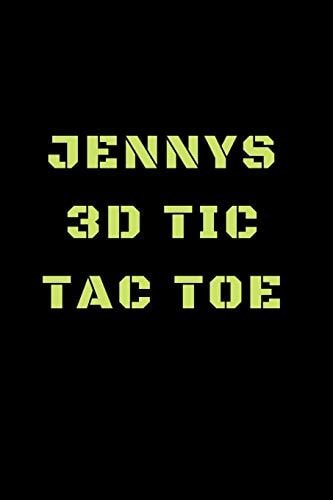 Jennys 3D Tic Tac Toe 40 Game Pages with Compact Size (6" X 9") 3D Tic Tac Toe, Fun Game, Daily Mind Expaniding, Great For Travel, Family Fun