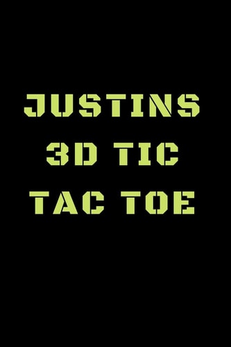 Justins 3D Tic Tac Toe 40 Game Pages with Compact Size (6" X 9") 3D Tic Tac Toe, Fun Game, Daily Mind Expaniding, Great For Travel, Family Fun