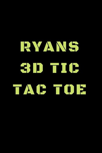 Ryans 3D Tic Tac Toe 40 Game Pages with Compact Size (6" X 9") 3D Tic Tac Toe, Fun Game, Daily Mind Expaniding, Great For Travel, Family Fun