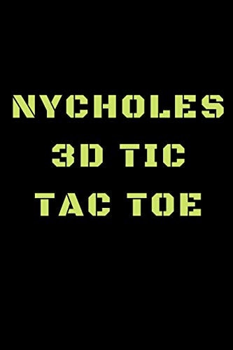 Nycholes 3D Tic Tac Toe 40 Game Pages with Compact Size (6" X 9") 3D Tic Tac Toe, Fun Game, Daily Mind Expaniding, Great For Travel, Family Fun