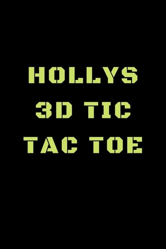 Hollys 3D Tic Tac Toe 40 Game Pages with Compact Size (6" X 9") 3D Tic Tac Toe, Fun Game, Daily Mind Expaniding, Great For Travel, Family Fun