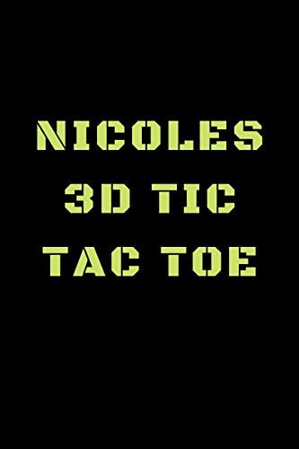 Nicoles 3D Tic Tac Toe 40 Game Pages with Compact Size (6" X 9") 3D Tic Tac Toe, Fun Game, Daily Mind Expaniding, Great For Travel, Family Fun