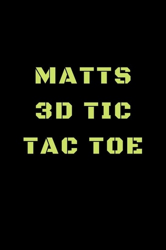 Matts 3D Tic Tac Toe 40 Game Pages with Compact Size (6" X 9") 3D Tic Tac Toe, Fun Game, Daily Mind Expaniding, Great For Travel, Family Fun