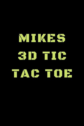 Mikes 3D Tic Tac Toe 40 Game Pages with Compact Size (6" X 9") 3D Tic Tac Toe, Fun Game, Daily Mind Expaniding, Great For Travel, Family Fun
