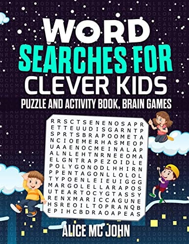 Word Search for Clever Kids Puzzle and Activity Book, Brain Games