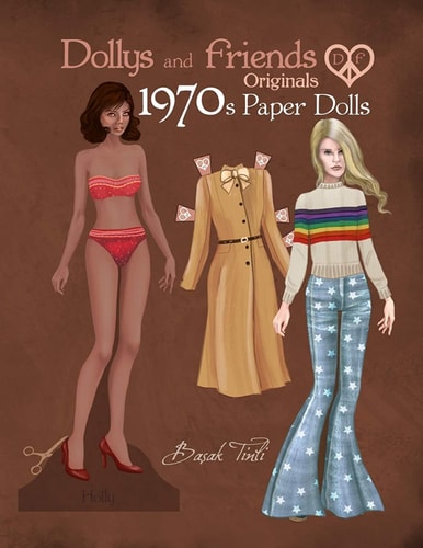 Dollys and Friends Originals 1970s Paper Dolls Seventies Vintage Fashion Dress Up Paper Doll Collection