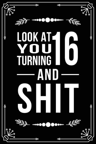 Look at You Turning 16 and Shit Funny Birthday Gift for 16 Year Old