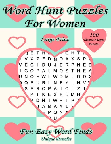 Word Hunt Puzzles For Women Large Print Fun Easy Word Finds