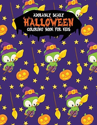 Adorably Scary Halloween Coloring Book For Kids A Large Coloring Book with Cute Halloween Characters